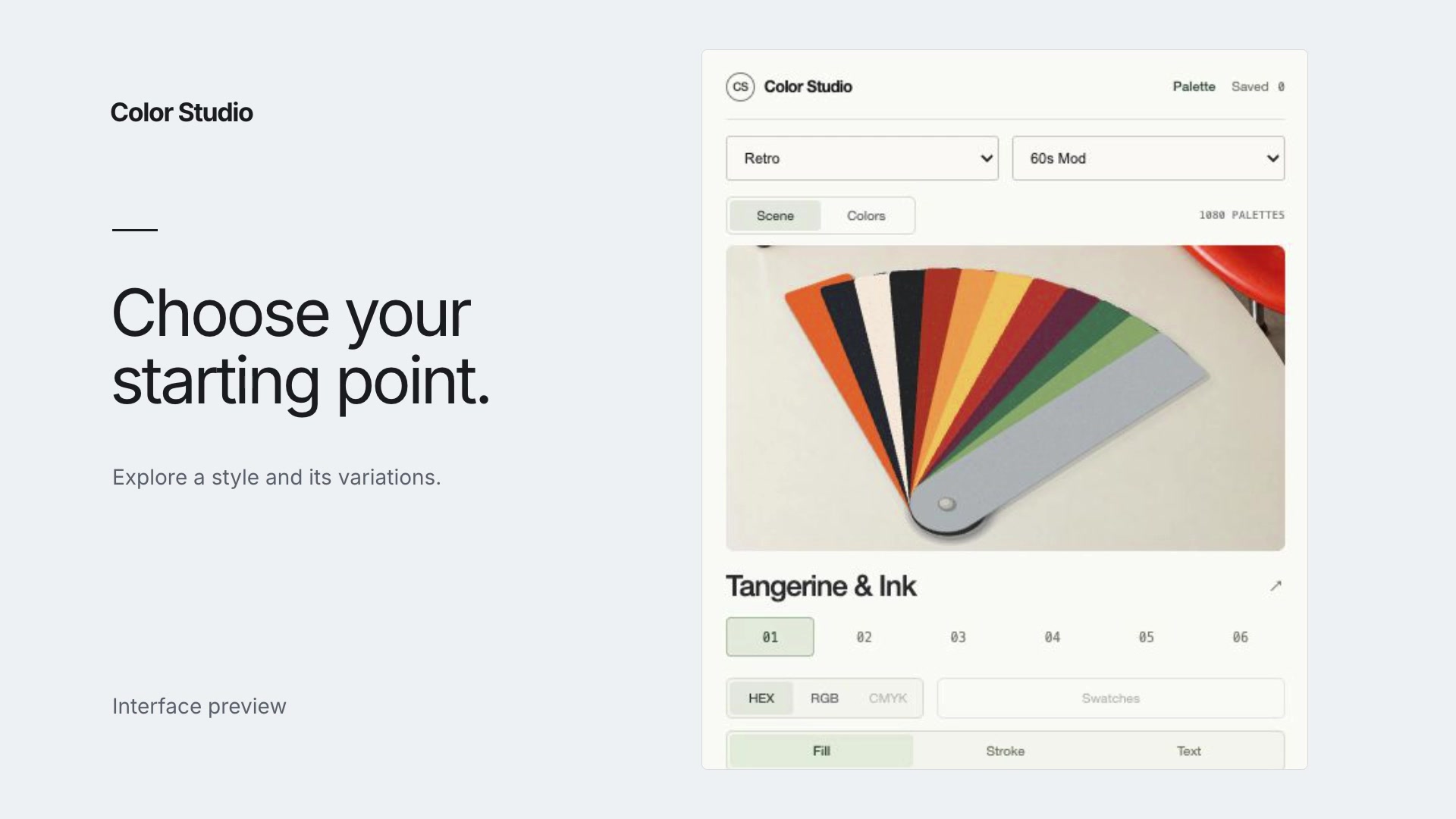 A preview of the Color Studio plugin interface